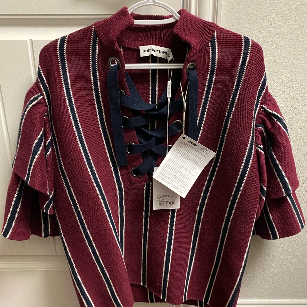 Self-portrait stripe sweater